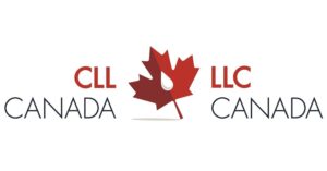 Logo de LLC/CLL Canada, représentant une feuille d’érable rouge stylisée avec une goutte au centre, symbolisant l’orientation canadienne et peut-être un thème médical ou lié aux soins de santé.
